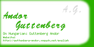 andor guttenberg business card